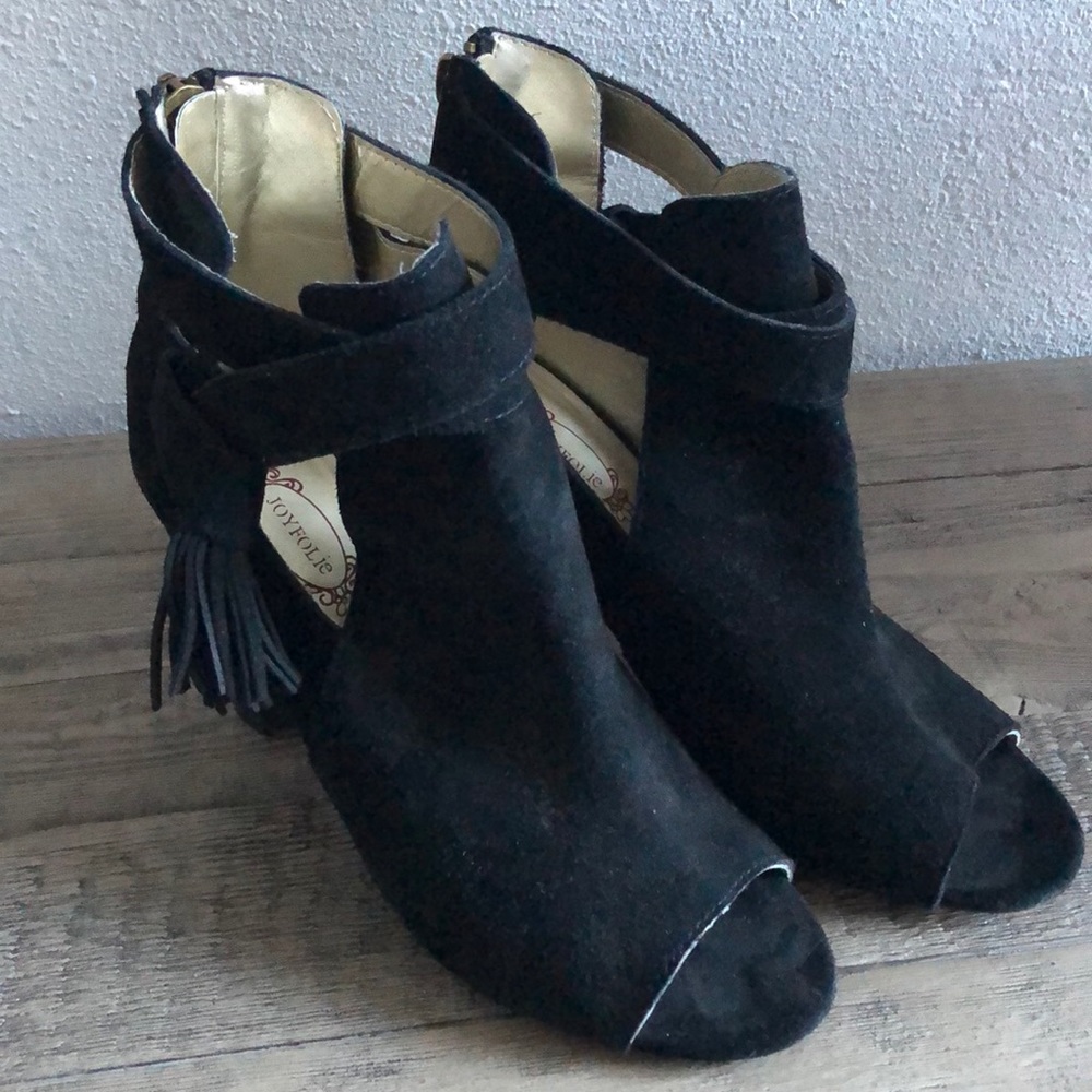 Heeled Peep Toe Booties